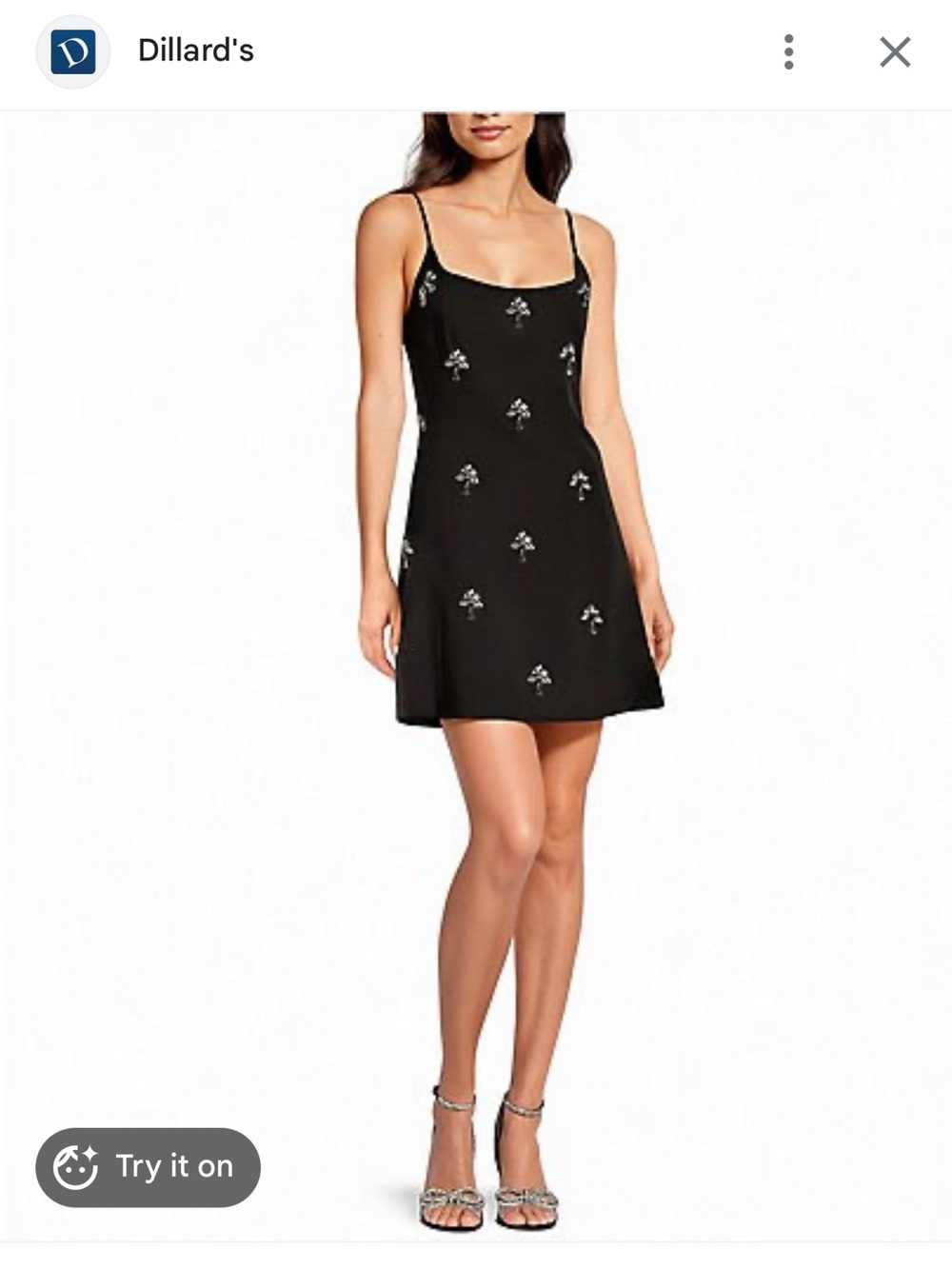 Gianni Bini Black Embellished Slip Dress